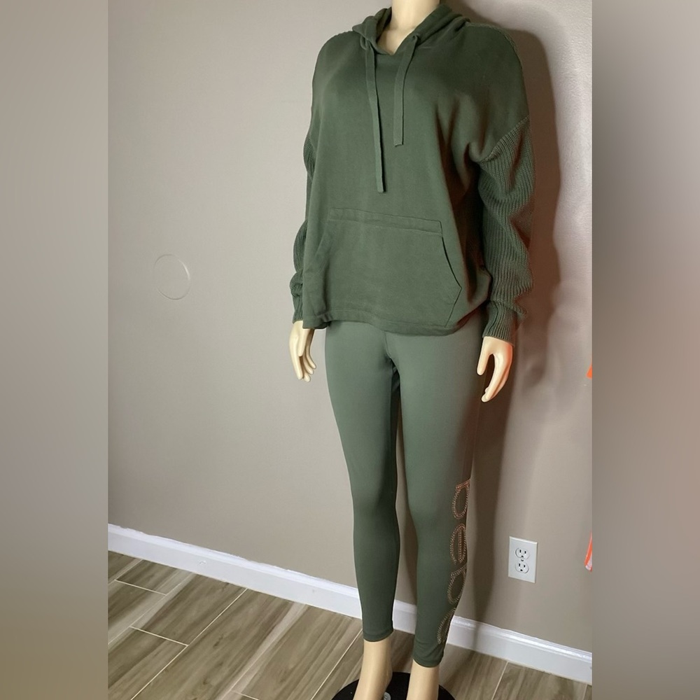 Olive Green Women's Sweater Hoodie